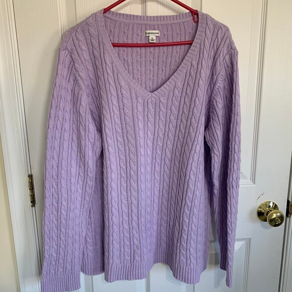 Croft&Barrow Sweater. Women. 100% Cotton. Purple. Size XL. - Picture 1 of 9